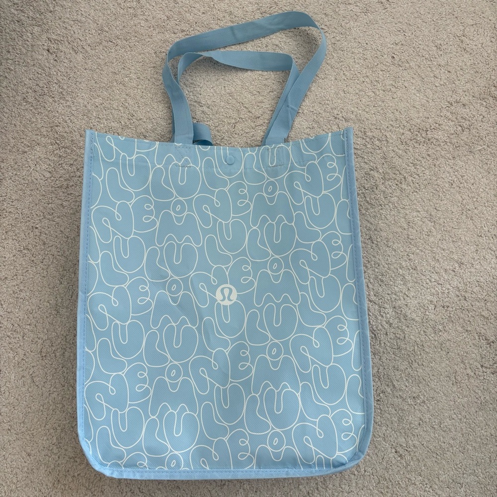 lululemon athletica Sky Blue Logo Shopping Tote